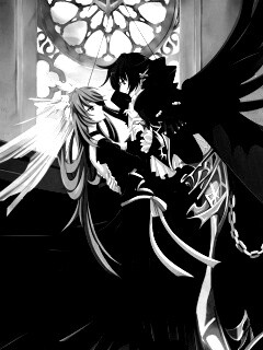 Танец под витражом обои