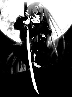 Девочка с катаной обои