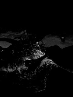 Дракон нападает на корабль обои