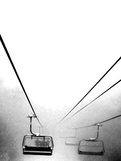 Канатная дорога в зиму обои