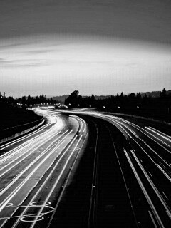 Автострада в огнях обои