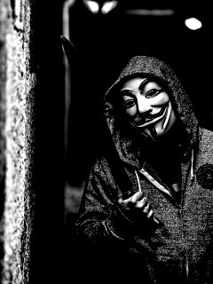 Человек в маске анонимуса обои