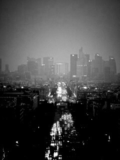 Ночной город в тумане обои