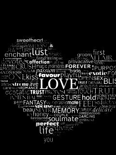 Слова любви обои