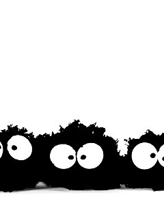 Кляксы с глазами обои