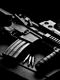 Черный автомат обои