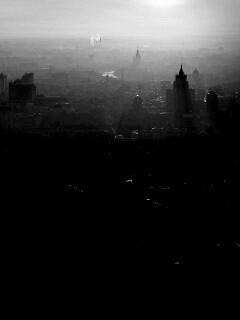 Москва в тумане обои