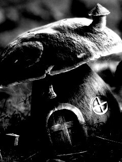 Грибы домики обои