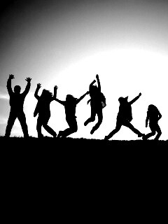 Силуэты людей обои