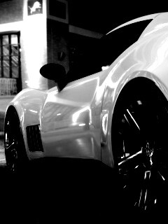 Белый Корвет обои