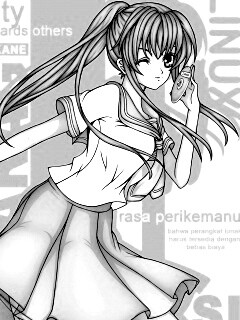 Ubuntu  в аниме обои