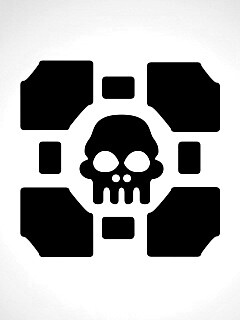 Куб с черепом обои