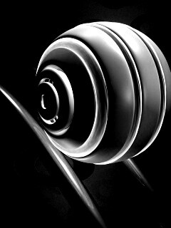 Шарик на рельсах американских горок обои