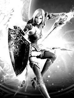 Ангел с мечом и щитом обои