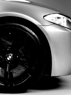 Чёрный литой диск БМВ обои