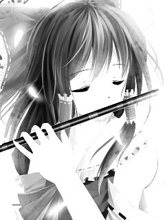 Девочка играет на флейте обои