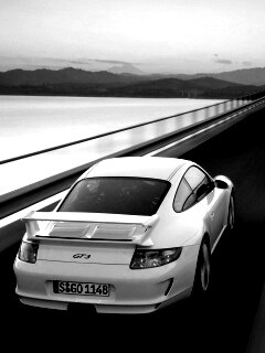 Порше на дамбе обои