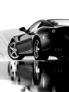 Ferrari в отражении обои