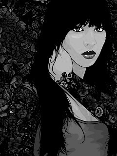 Девушка с цветочной тату обои