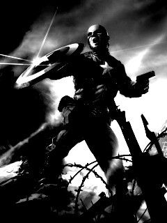 Капитан Америка на баррикадах обои