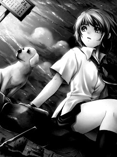 Девочка с собакой обои