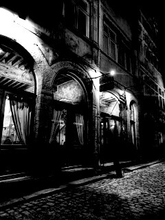 Ночная улочка обои