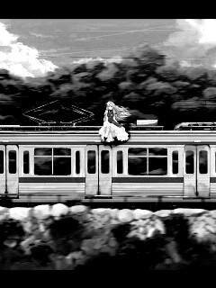 Девушка на крыше поезда обои