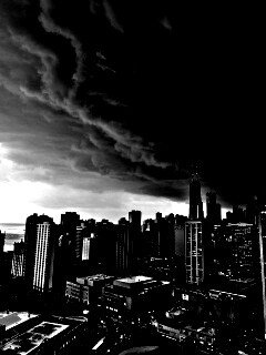 Туча над городом обои