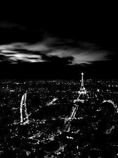 Вид на ночной Париж обои