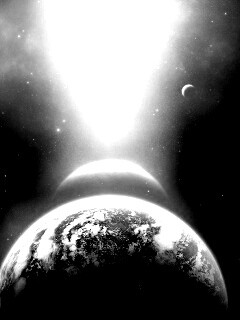 Свет звезды падает на планету обои