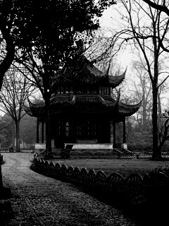 Домик я японском саду обои