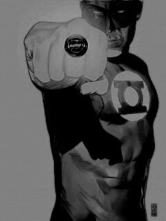 Зелёный фонарь рисунок обои