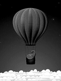 Слон на воздушном шаре обои