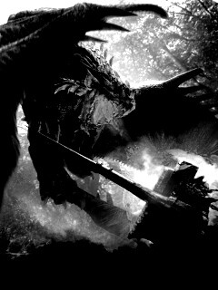 Атакующий дракон обои