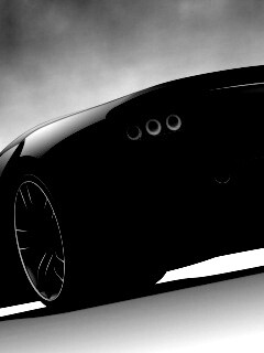 Красивый чёрный спорткар обои