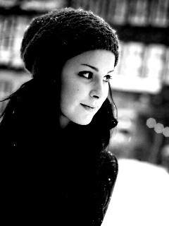 Девушка зимой обои