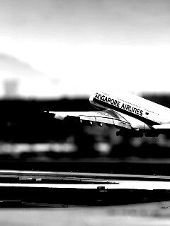 Взлет гражданского самолета обои