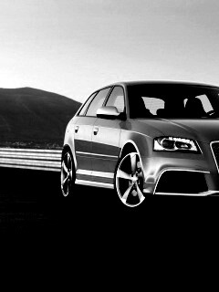 Красная Audi RS3 спереди обои