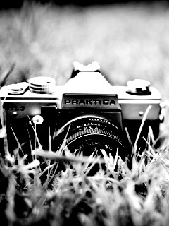 Фотоаппарат Praktica в траве обои