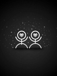 Влюблённые человечки обои
