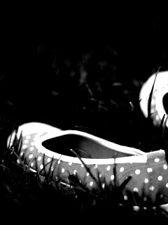 Красные тапки в горошек обои