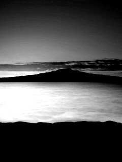 Закат за островом Рангитото обои