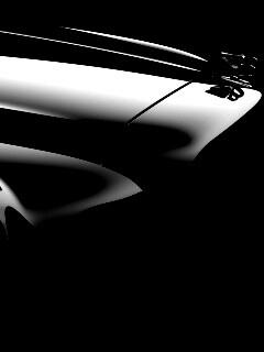 Капот чёрного авто обои