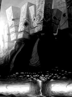 Каменные головы обои