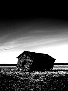 Покосившийся сарай обои