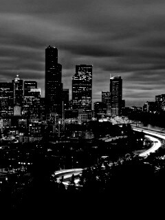 Город вдали обои