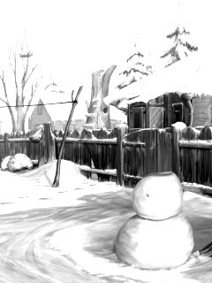 Снеговик обои