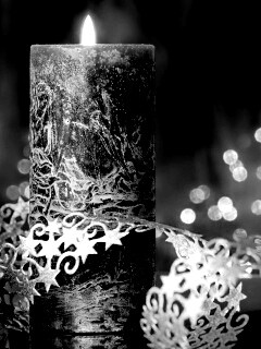 Новогодняя свеча обои