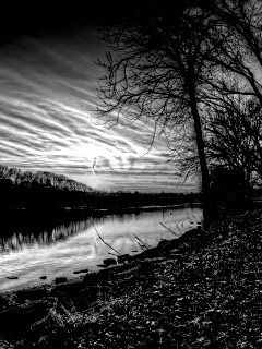 Осенний закат обои