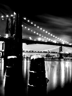 Бруклинский мост зимой HDR обои